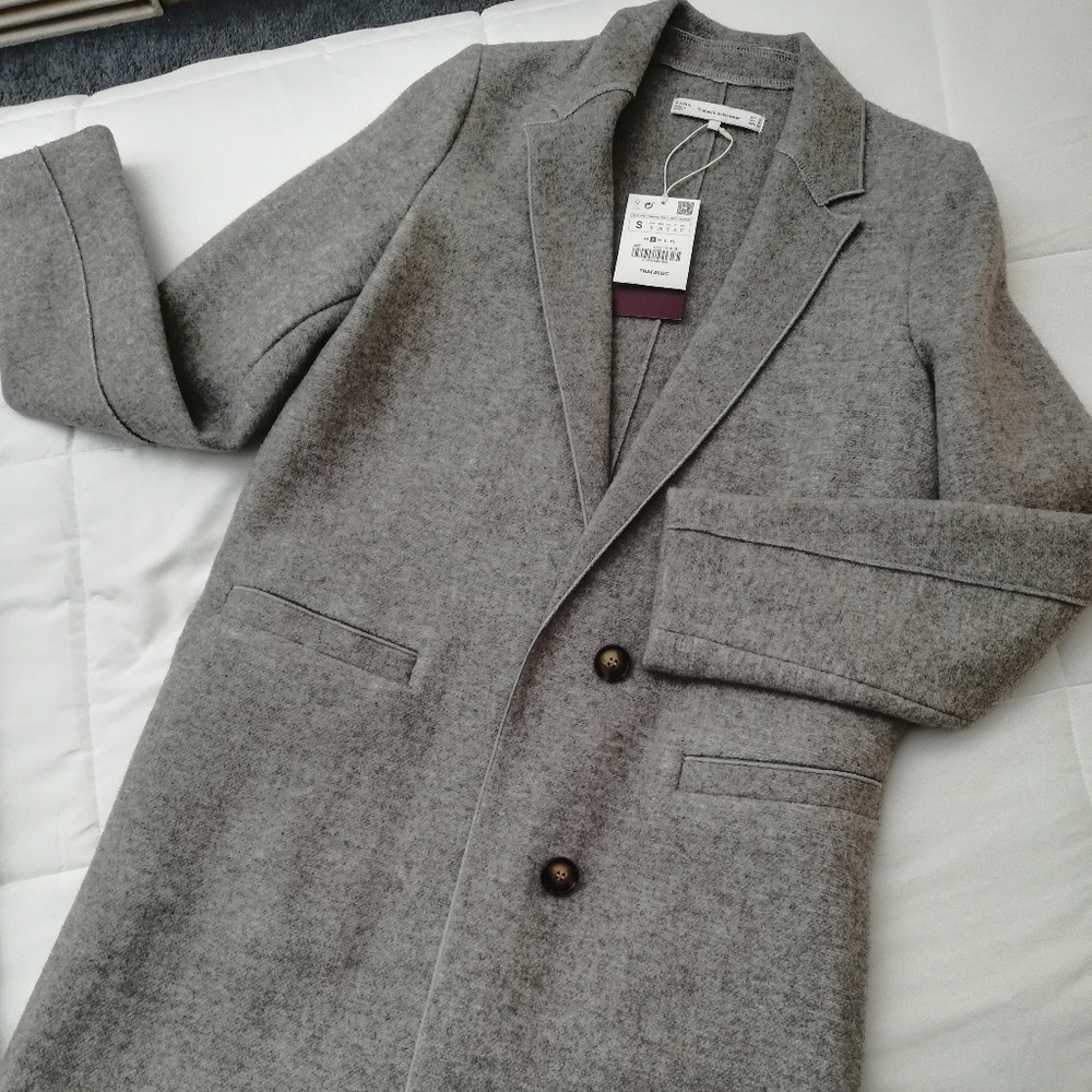 Zara Wool Coat Gray